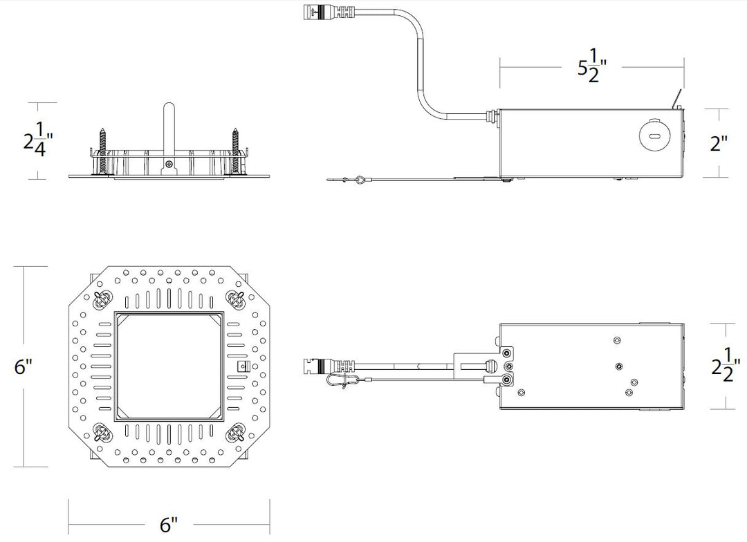 FQ 4" Remodel Housing Trimmed / Trimless Non-IC