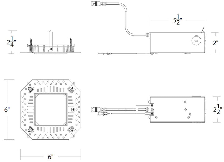 FQ 4" Remodel Housing Trimmed / Trimless Non-IC