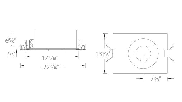 Volta 4.5" Tunable White New Construction Housing Trimless Round