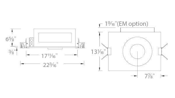 Volta 4.5" New Construction Housing Trim Round by WAC Lighting - view 2