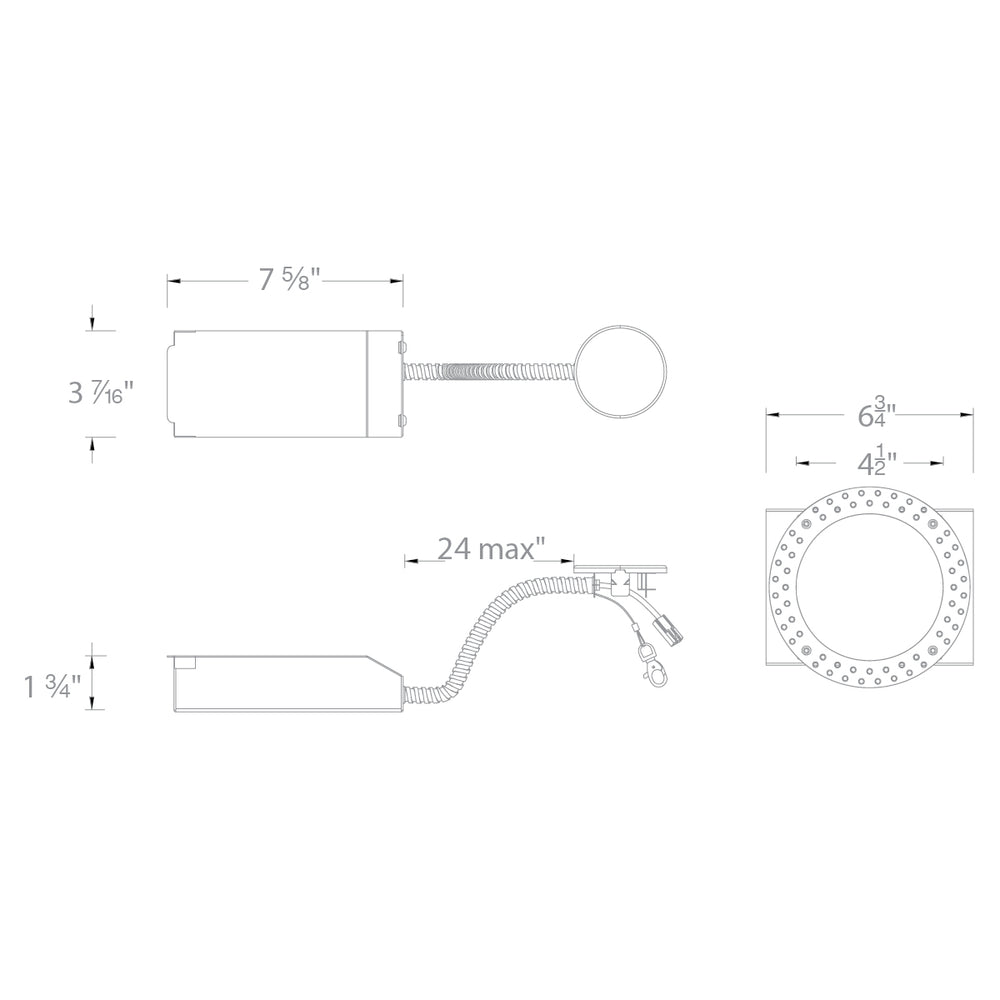 Volta 4.5" Tunable White Remodel Housing Trimless Round by WAC Lighting - view 2