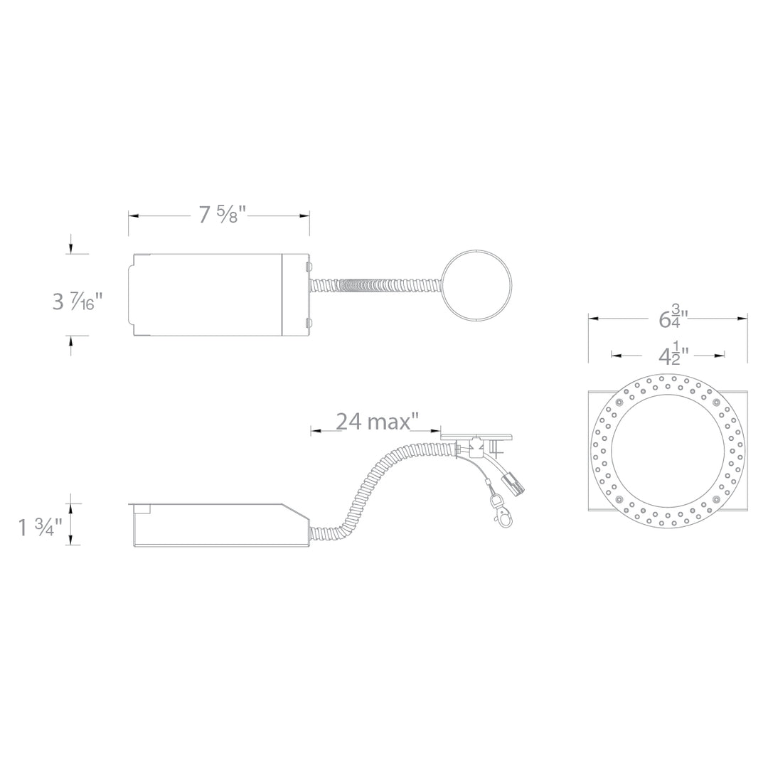 Volta 4.5" Tunable White Remodel Housing Trimless Round