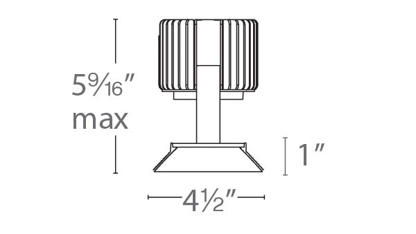 Volta 4.5" Shallow Regressed Trimless Square