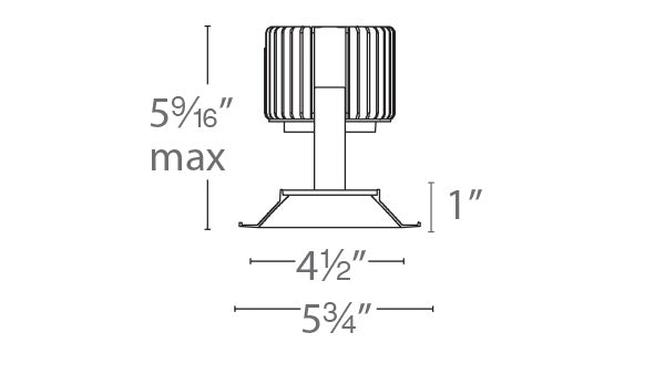 Volta 4.5" Shallow Regressed Trim Square