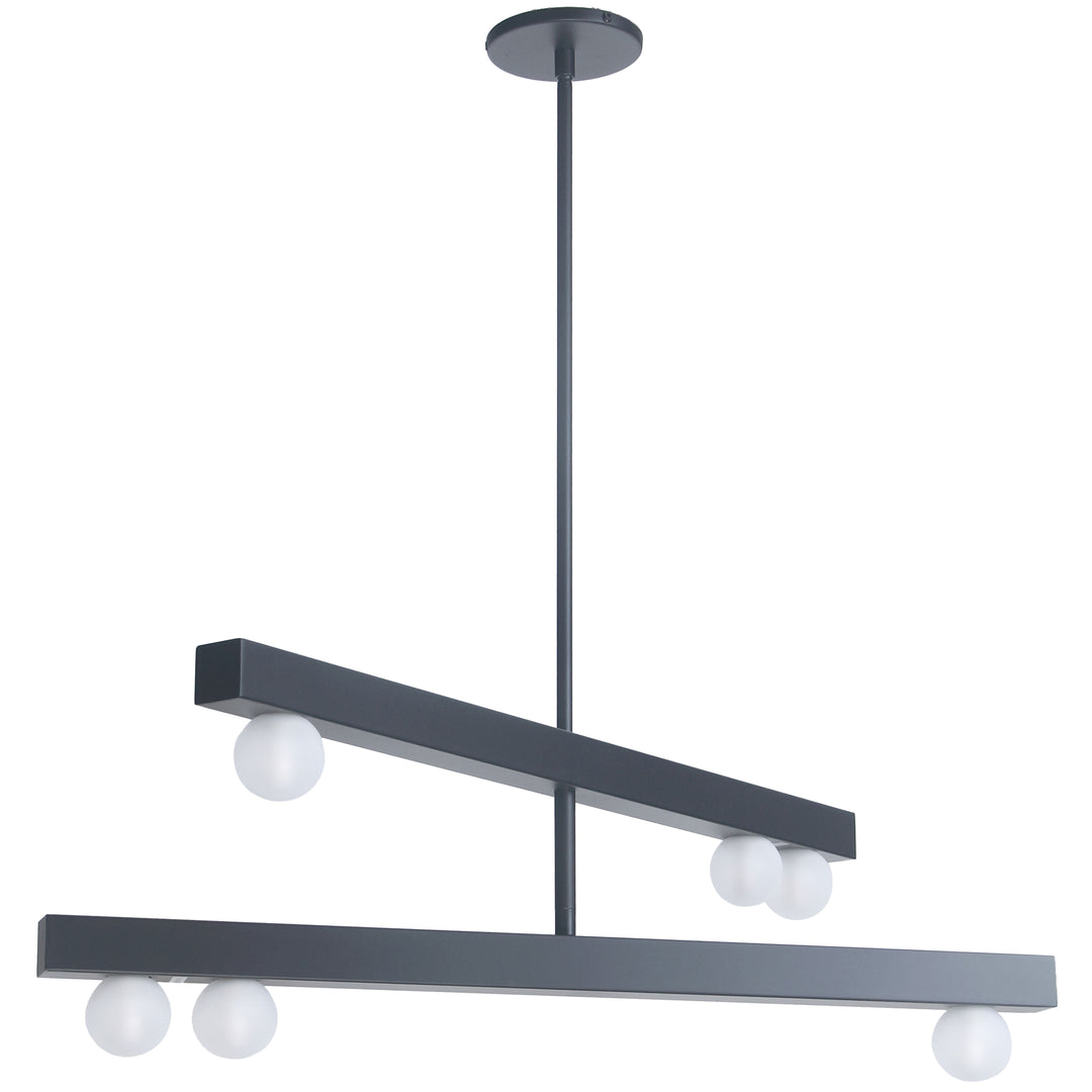 Raleigh 6 Light Chandelier in Matte Black by Dainolite
