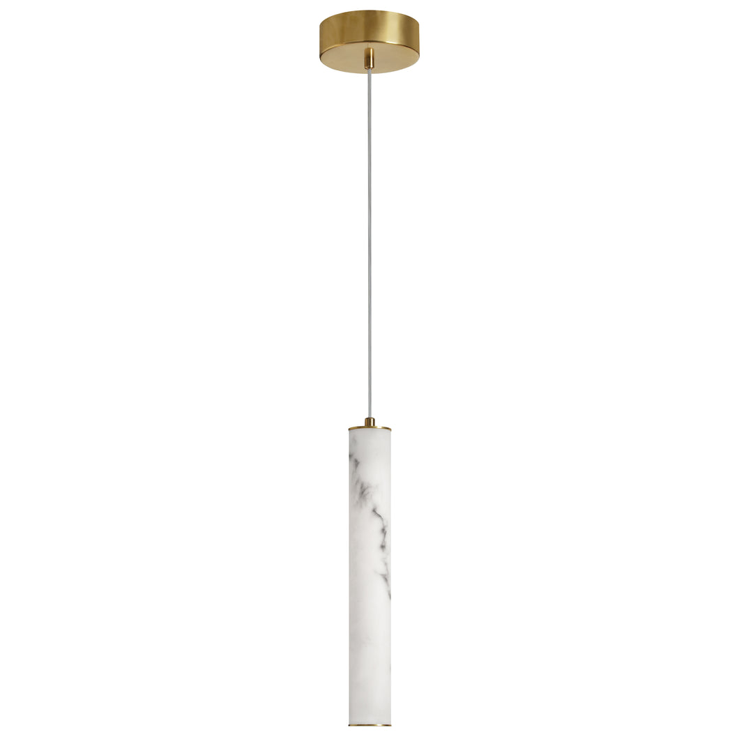 Reuben 10W Pendant in Aged Brass by Dainolite