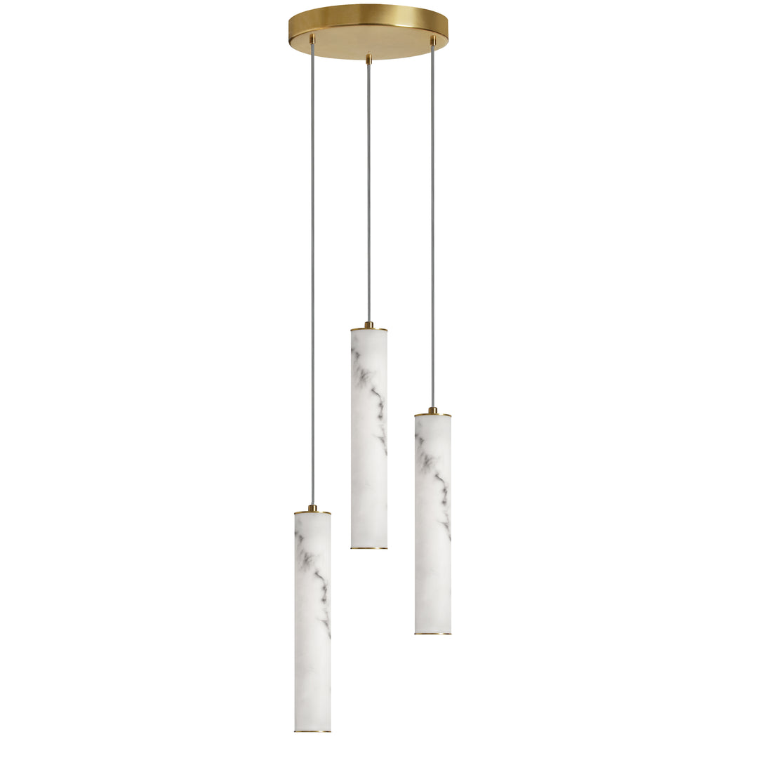 Reuben 30W Pendant in Aged Brass by Dainolite