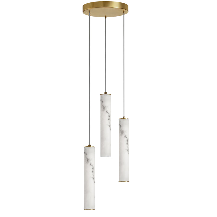 Reuben 30W Pendant in Aged Brass by Dainolite