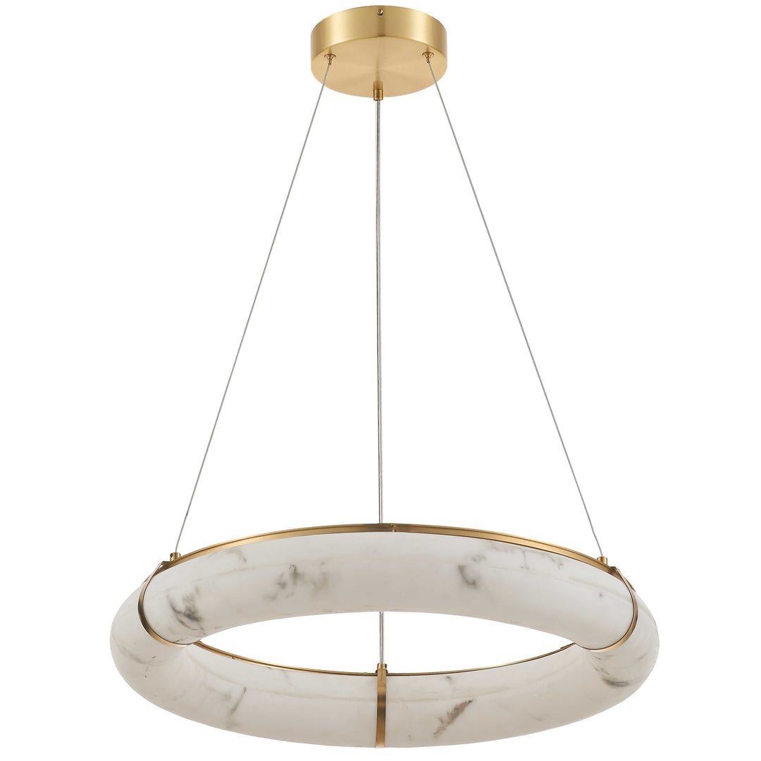 Reuben 56W Pendant in Aged Brass by Dainolite