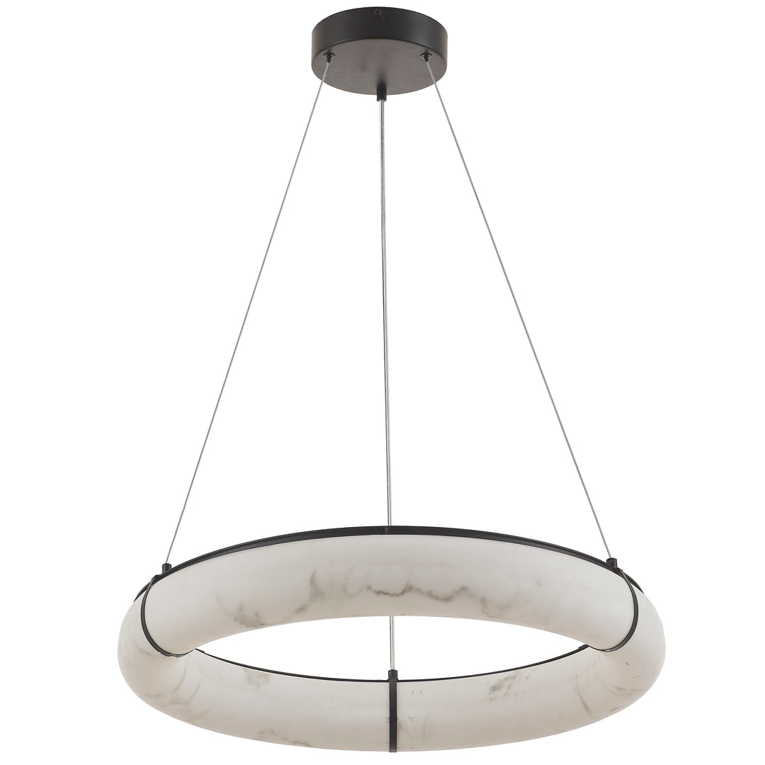 Reuben 56W Pendant in Matte Black by Dainolite