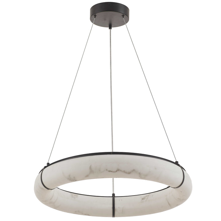Reuben 56W Pendant in Matte Black by Dainolite
