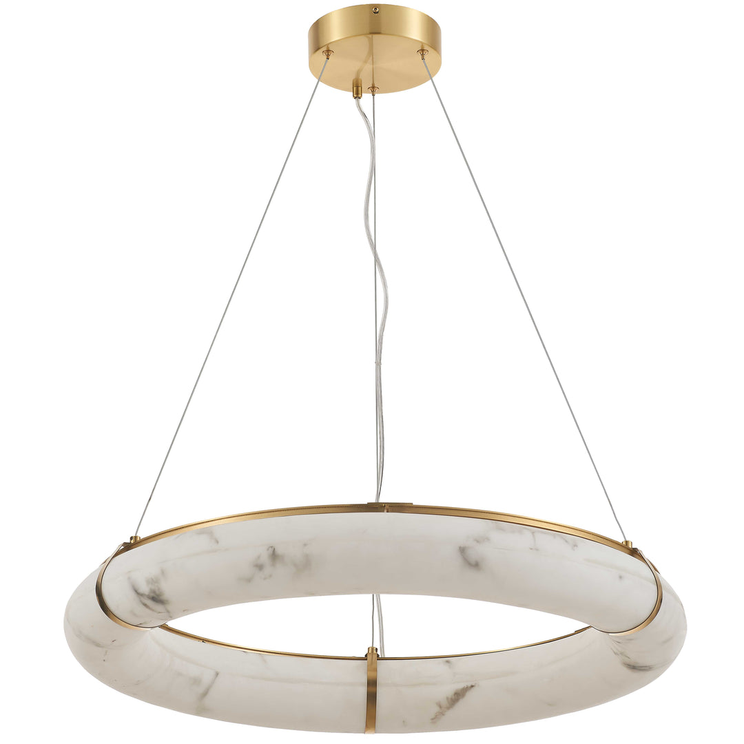 Reuben 63W Pendant in Aged Brass by Dainolite