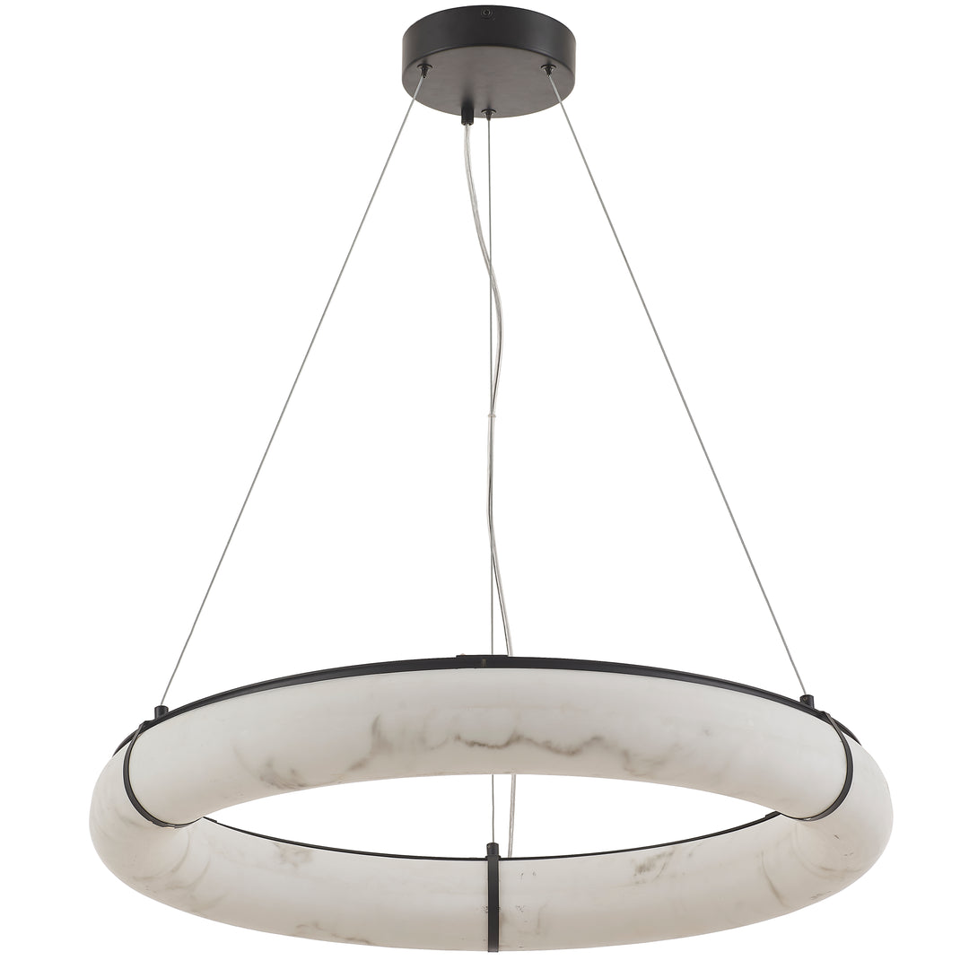 Reuben 63W Pendant in Matte Black by Dainolite