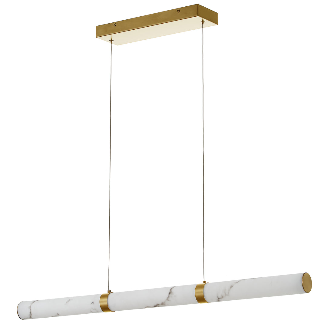 Reuben 30W Horizontal Pendant (RBN-4230LEDHP) in Aged Brass by Dainolite
