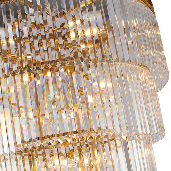 Seven Tier Frame Chandelier with Clear Hanging Crystals (RD14) by Bethel - view 15