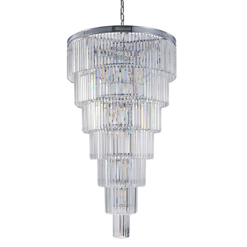Seven Tier Frame Chandelier with Clear Hanging Crystals (RD14) by Bethel - view 21