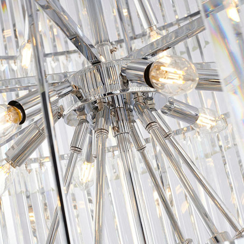 Seven Tier Frame Chandelier with Clear Hanging Crystals (RD14) by Bethel - view 27