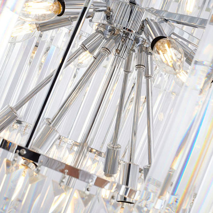 Seven Tier Frame Chandelier with Clear Hanging Crystals (RD14) by Bethel - view 28