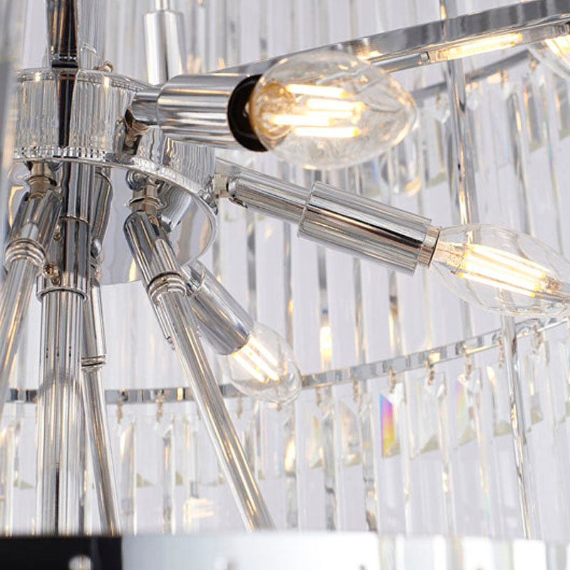 Seven Tier Frame Chandelier with Clear Hanging Crystals (RD14) by Bethel - view 29