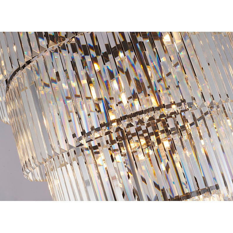 Seven Tier Frame Chandelier with Clear Hanging Crystals (RD14) by Bethel - view 3