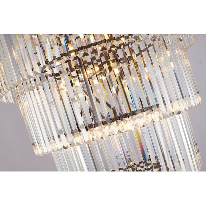 Seven Tier Frame Chandelier with Clear Hanging Crystals (RD14) by Bethel - view 4