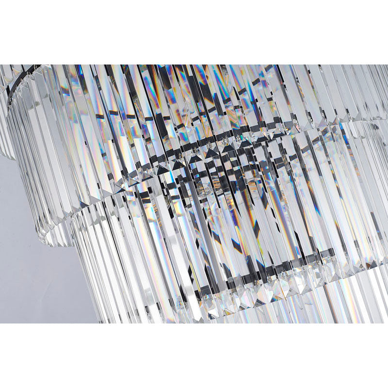 Seven Tier Frame Chandelier with Clear Hanging Crystals (RD14) by Bethel - view 5