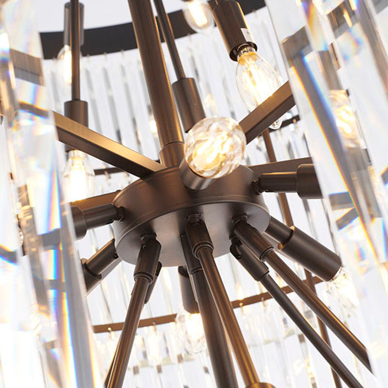 Seven Tier Frame Chandelier with Clear Hanging Crystals (RD14) by Bethel - view 9