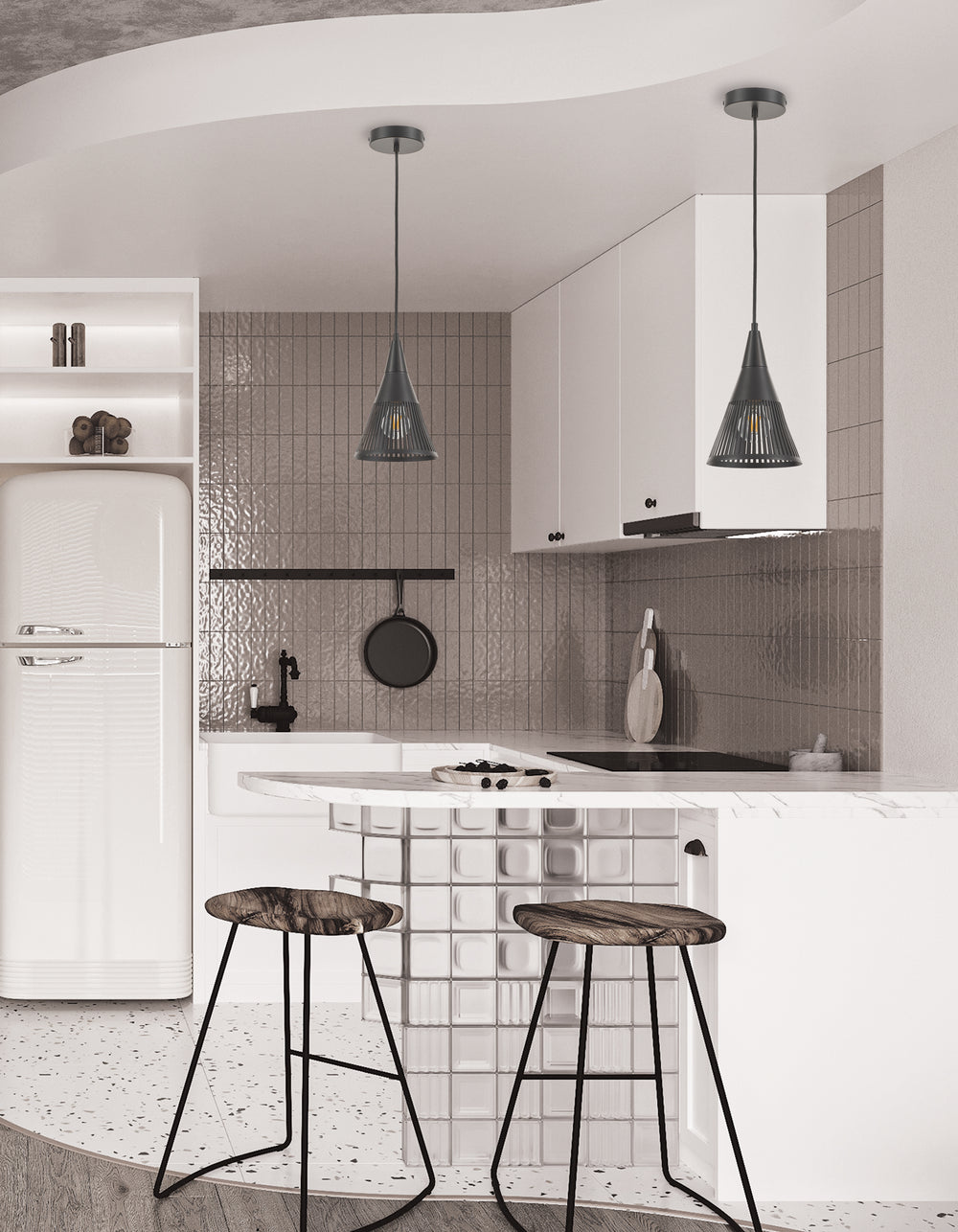 Rebecca 1 Light Pendant by Dainolite - view 2
