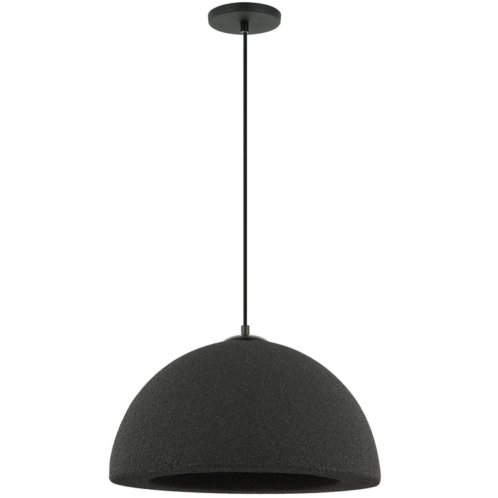 Reese 1 Light Pendant in Matte Black by Dainolite