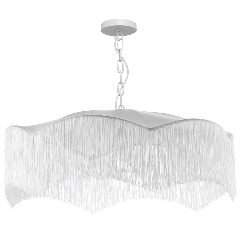 Reina 1 Light Pendant in Matte White by Dainolite