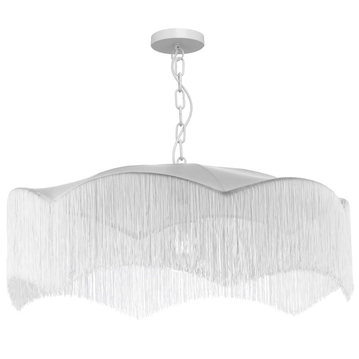 Reina 1 Light Pendant in Matte White by Dainolite