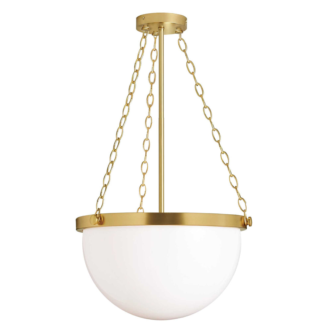 Rhonda 1 Light Incandescent Pendant in Aged Brass by Dainolite