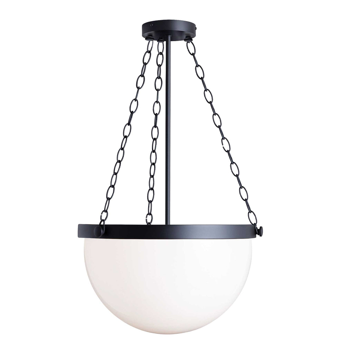 Rhonda 1 Light Incandescent Pendant in Matte Black by Dainolite