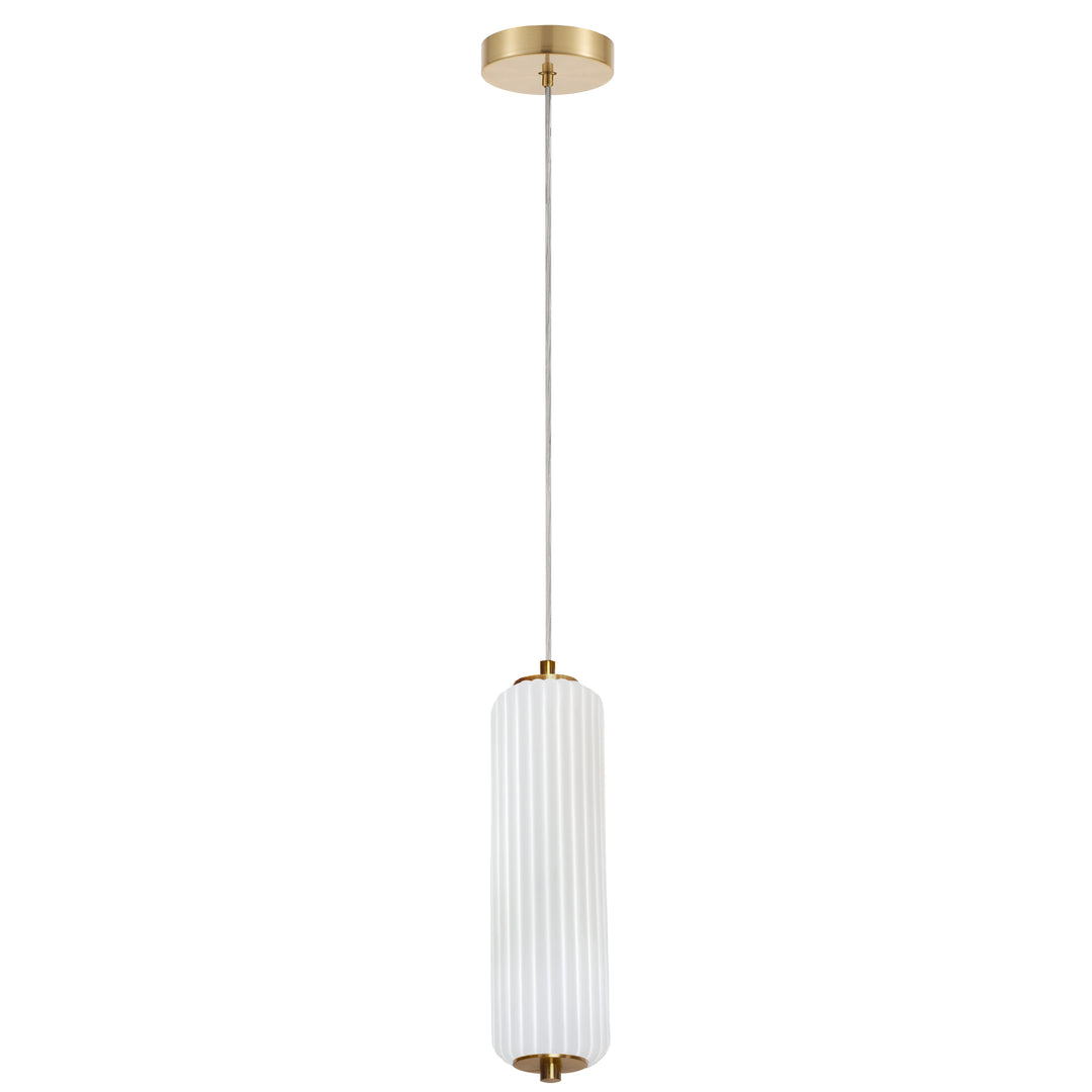 Ramona 10W Pendant in Aged Brass by Dainolite