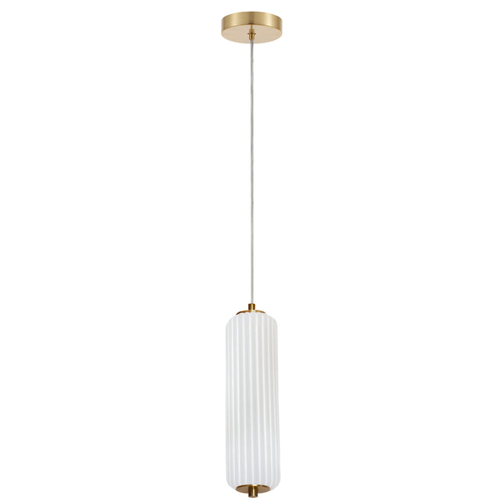 Ramona 10W Pendant in Aged Brass by Dainolite