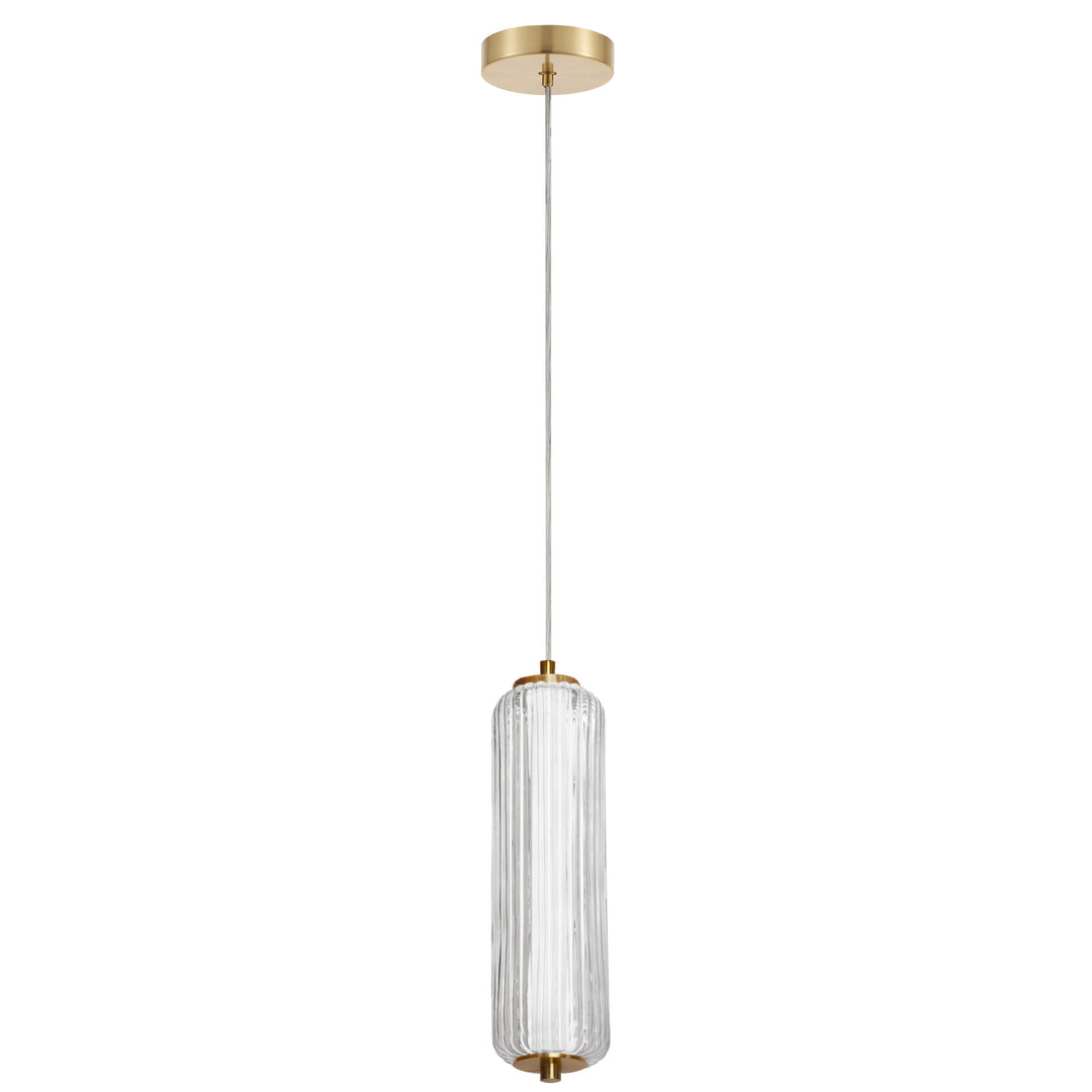 Ramona 10W Pendant in Aged Brass by Dainolite