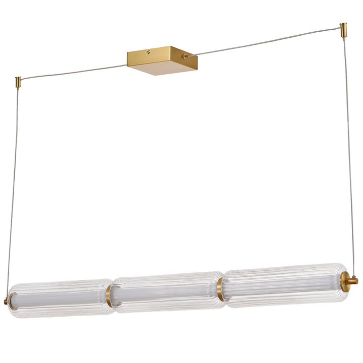 Ramona 30W Horizontal Pendant in Aged Brass by Dainolite