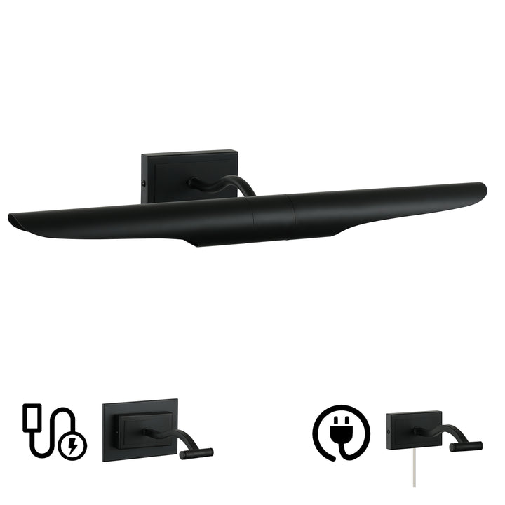 Roselyn 2 Light Picture Light in Matte Black by Dainolite