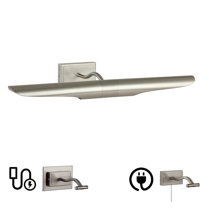 Roselyn 2 Light Picture Light in Satin Chrome by Dainolite