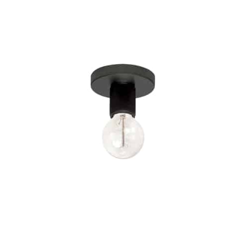 Roswell 1 Light Flush Mount in Black by Dainolite