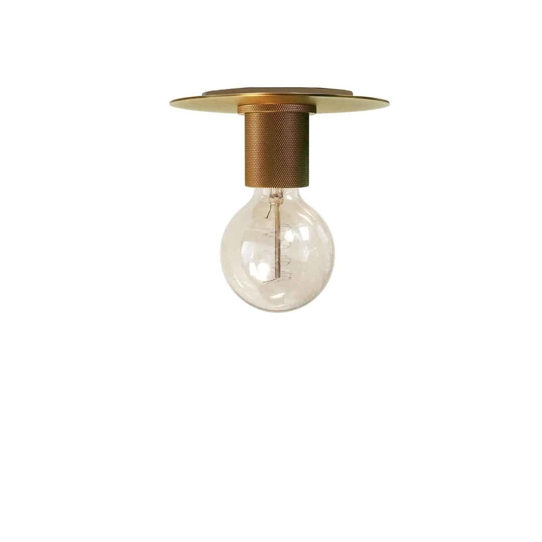 Roswell 1 Light Flush Mount (RSW-61FH) in Aged Brass by Dainolite