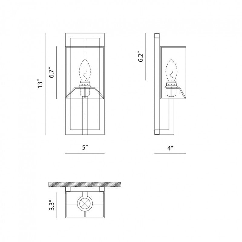Cadre - 1 Light Wall Sconce