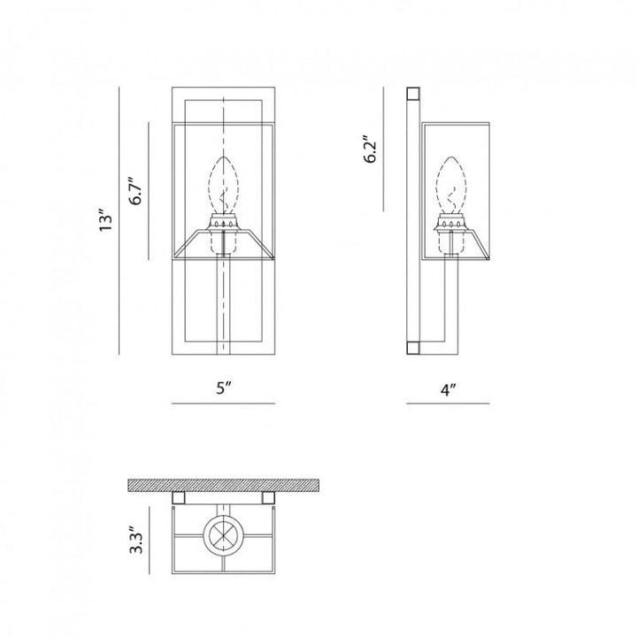 Cadre - 1 Light Wall Sconce