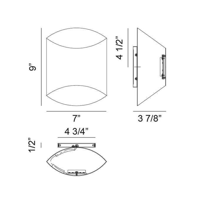 LED Steel Frame Two Tone Wall Sconce