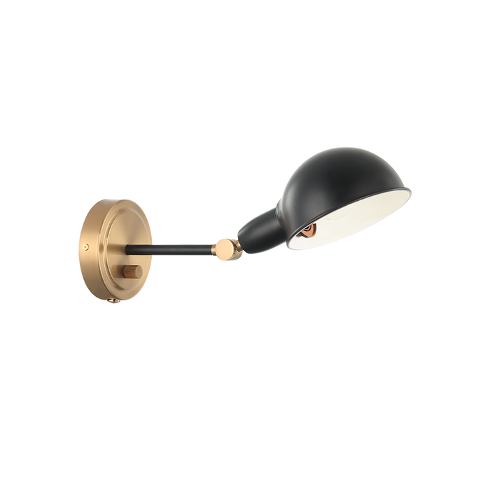 Steel Frame with Adjustable Head Two Tone Wall Sconce