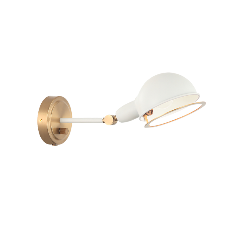 Steel Frame with Adjustable Head Two Tone Wall Sconce