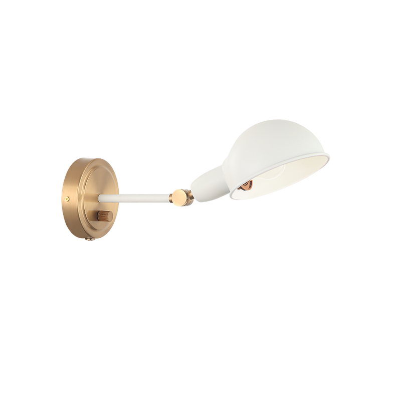 Steel Frame with Adjustable Head Two Tone Wall Sconce