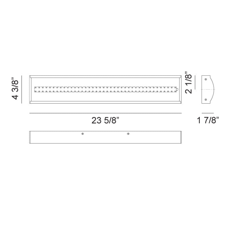 LED Steel Frame with Acrylic Diffuser Vanity Light