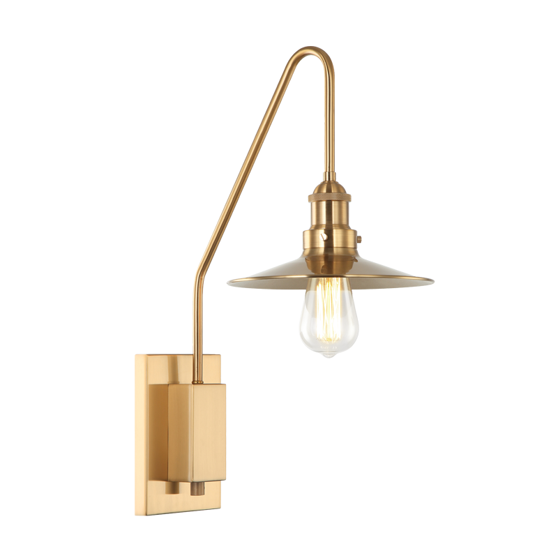 Steel Frame Curve Arm Wall Sconce