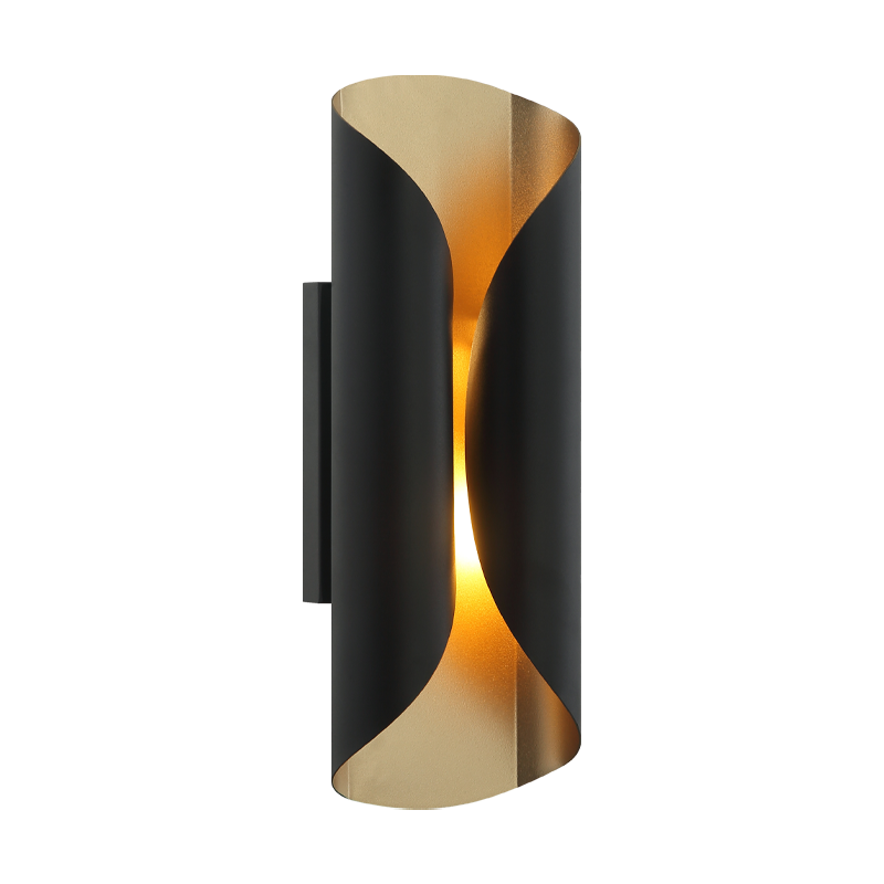 Steel Curved Frame Two Tone Wall Sconce